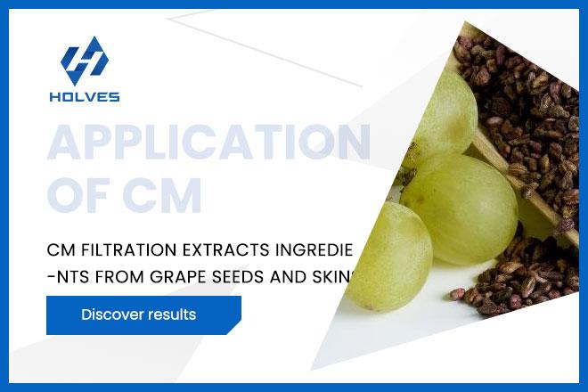 Ceramic membrane filtration: grape seed and grape skin extracts